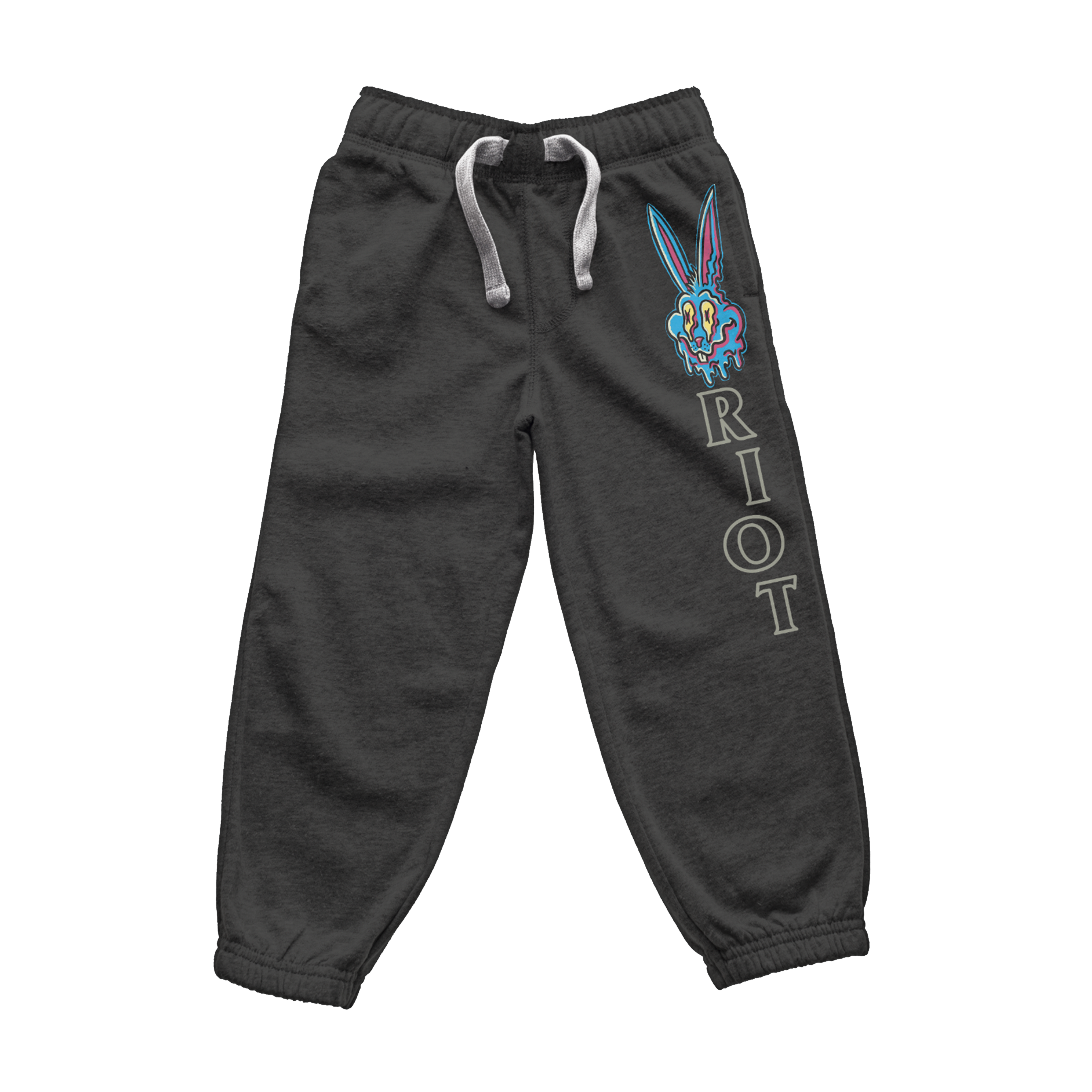 Riot Melted Bunny Black Sweatpants