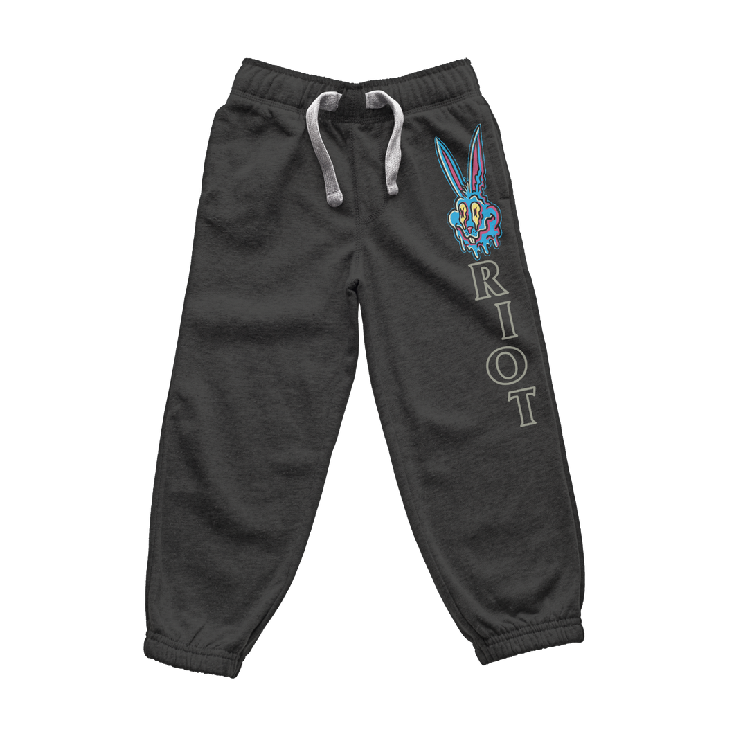 Riot Melted Bunny Black Sweatpants Preorder