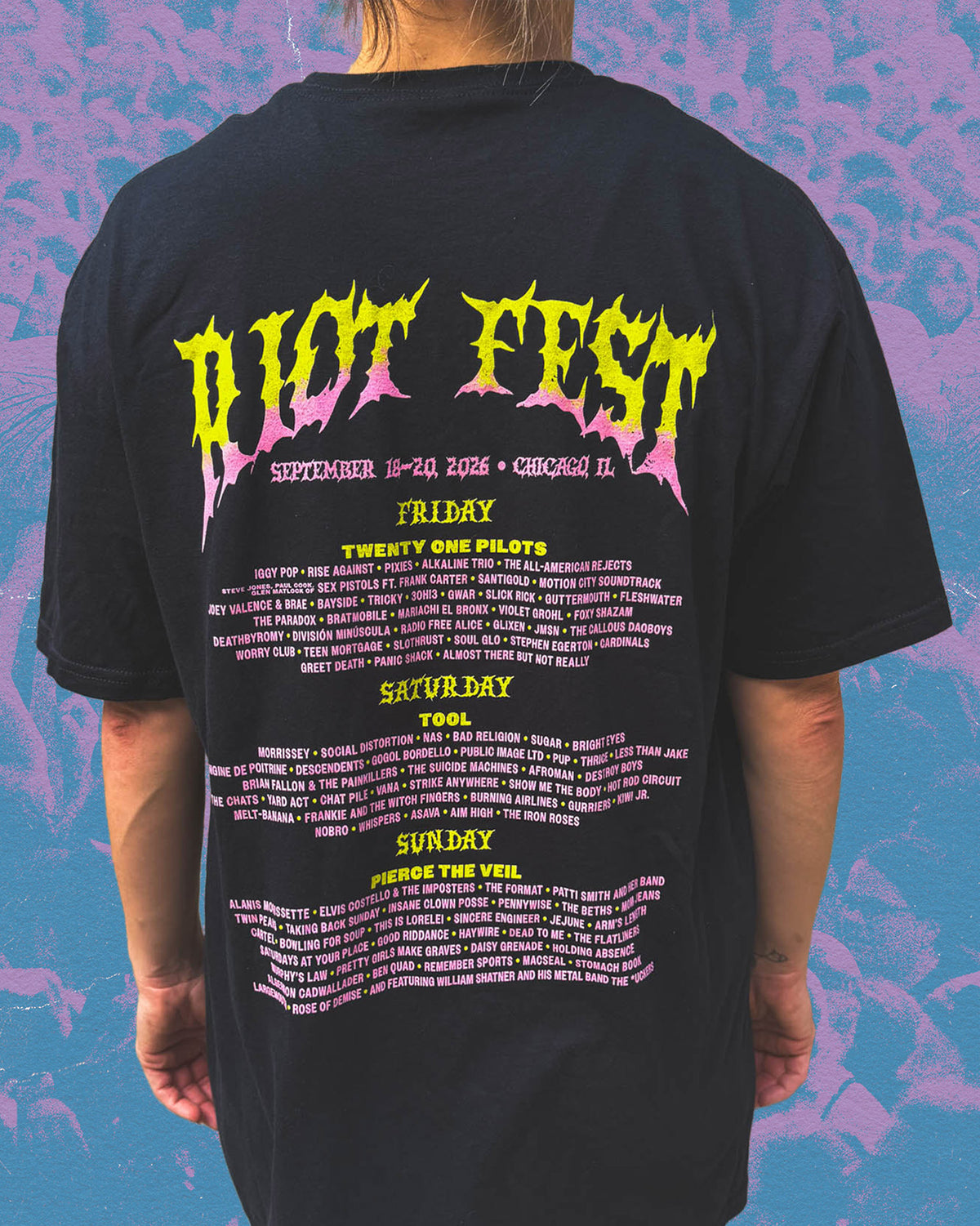 2026 YOUTH Psychedelic Bunny Lineup Tee