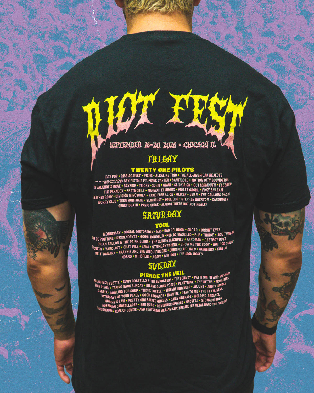 2026 Psychedelic Bunny Lineup Tee
