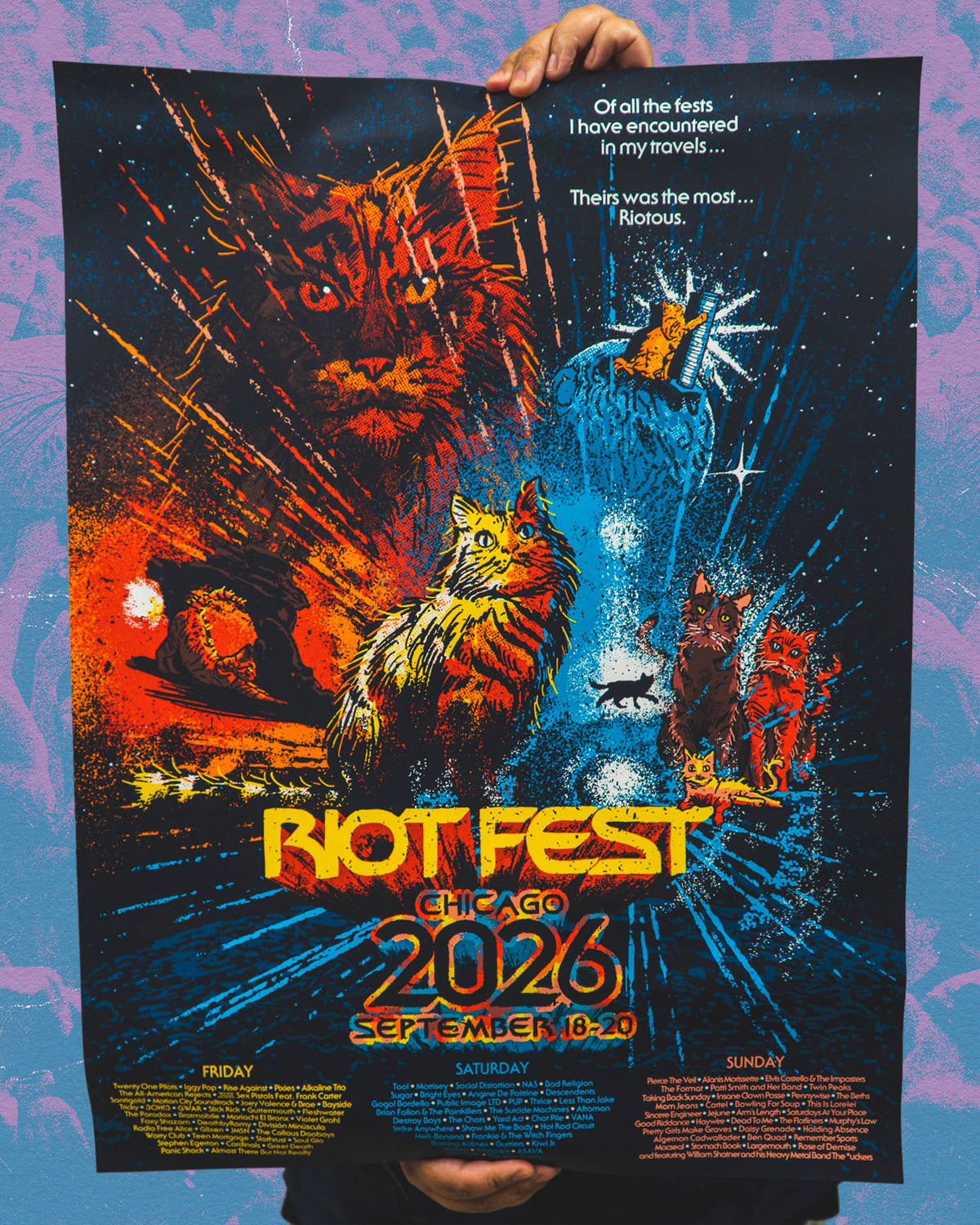 2026 Cats of Wrath Screen Printed Poster