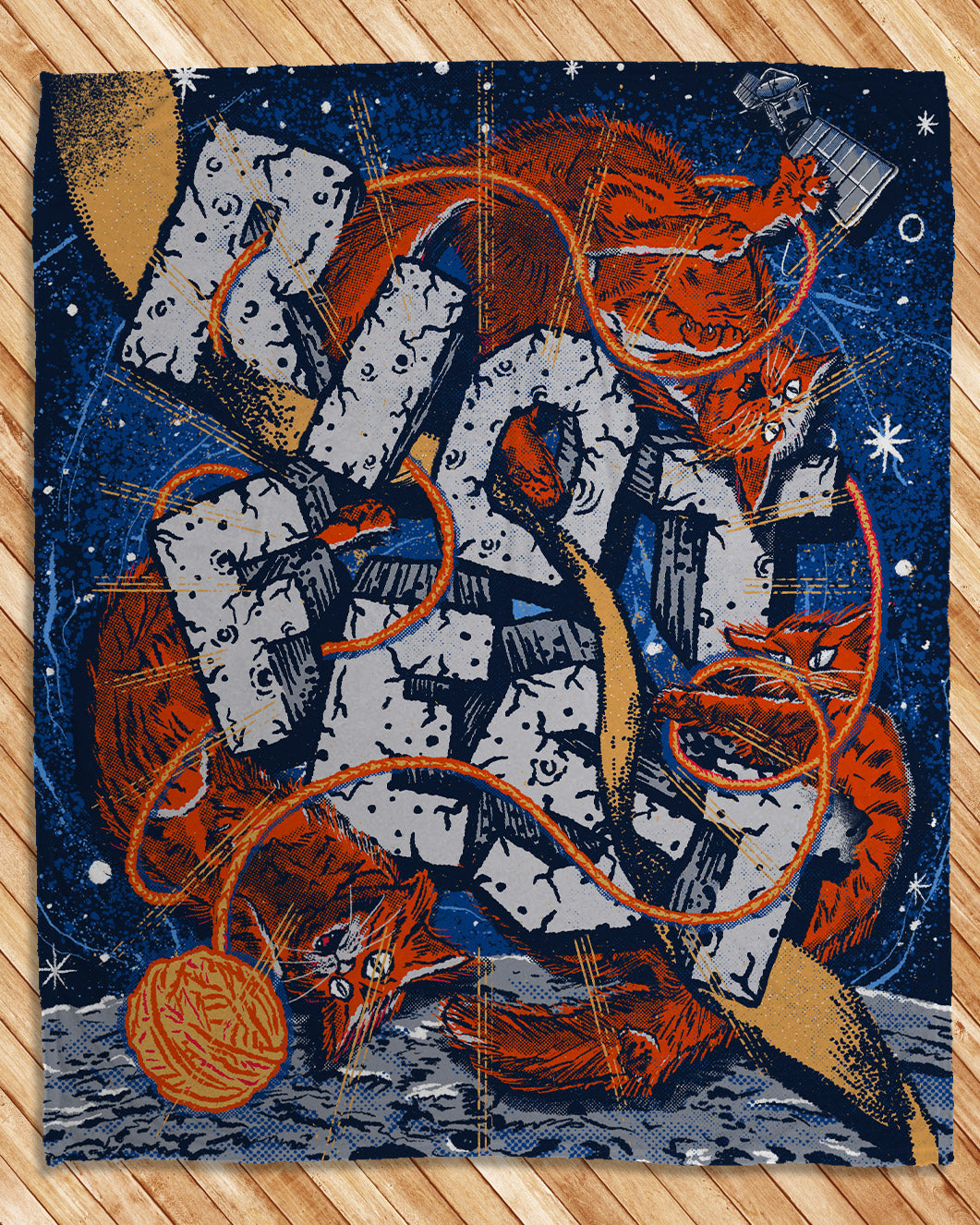 Space Cat Blanket