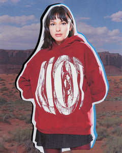 Riot x Rumours Collab Hoodie- Tube Red