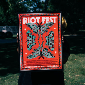 Riot Fest 2023 Moth Lineup Poster Preorder