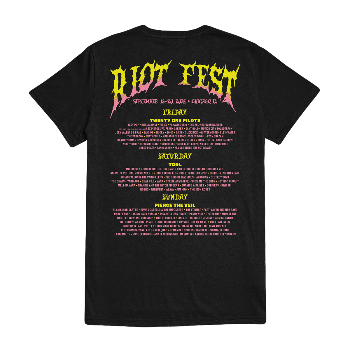 2026 Psychedelic Bunny Lineup Tee