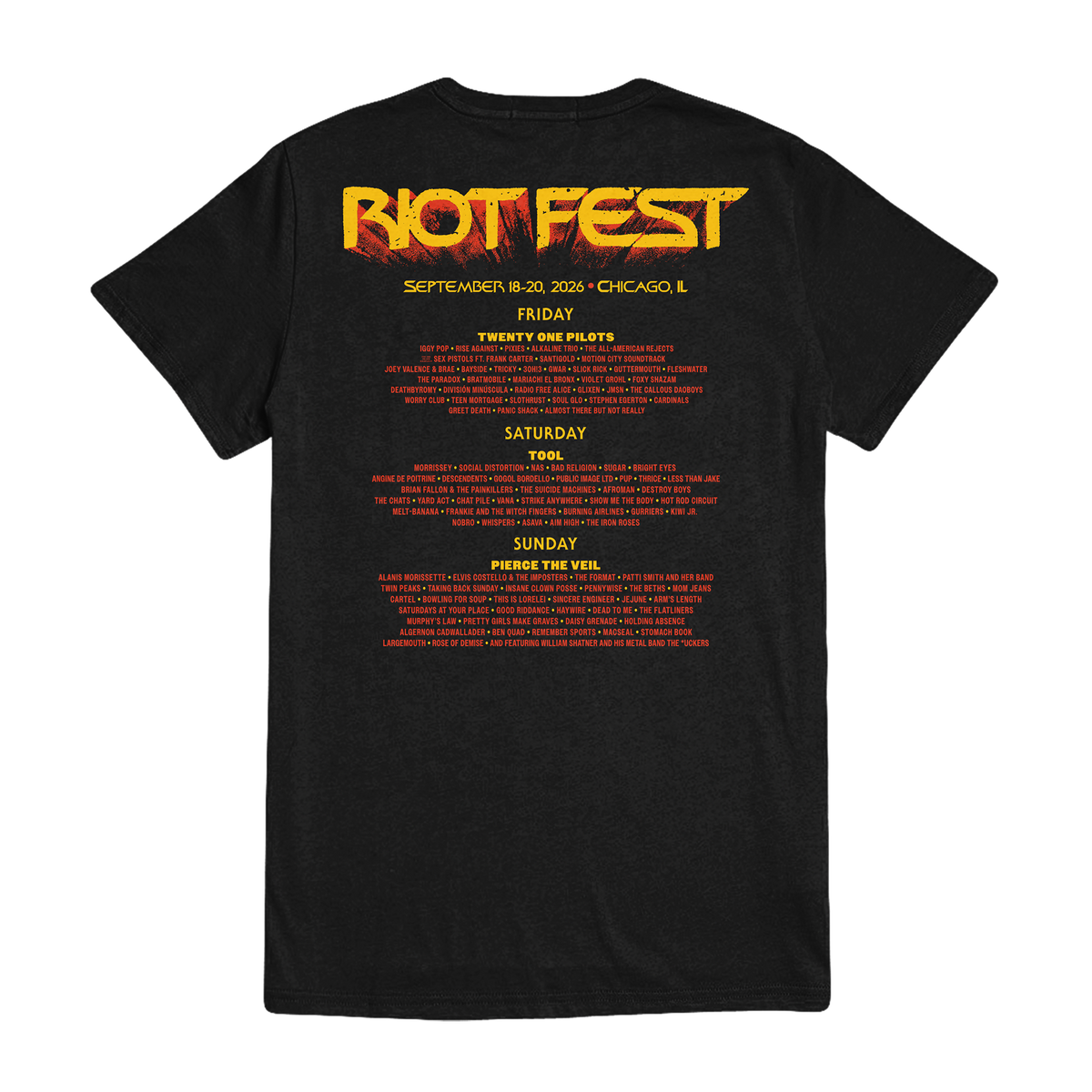 2026 Wrath of Cats Lineup Tee