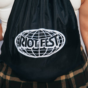 Riot Fest Globe Cinch Bag