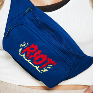 Flame Embroidered Fanny Pack