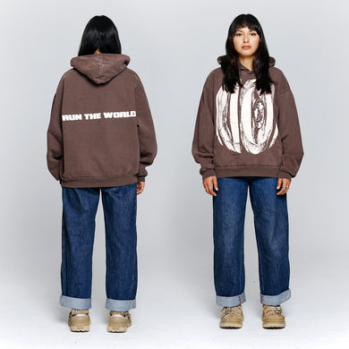 Riot/Rumours Collab Hoodie-Tube-Brown