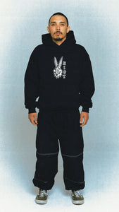 Riot x Rumours Collab Hoodie - RiotLand Bunny Black