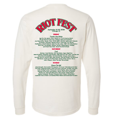 2026 Pizza Long Sleeve Lineup Tee