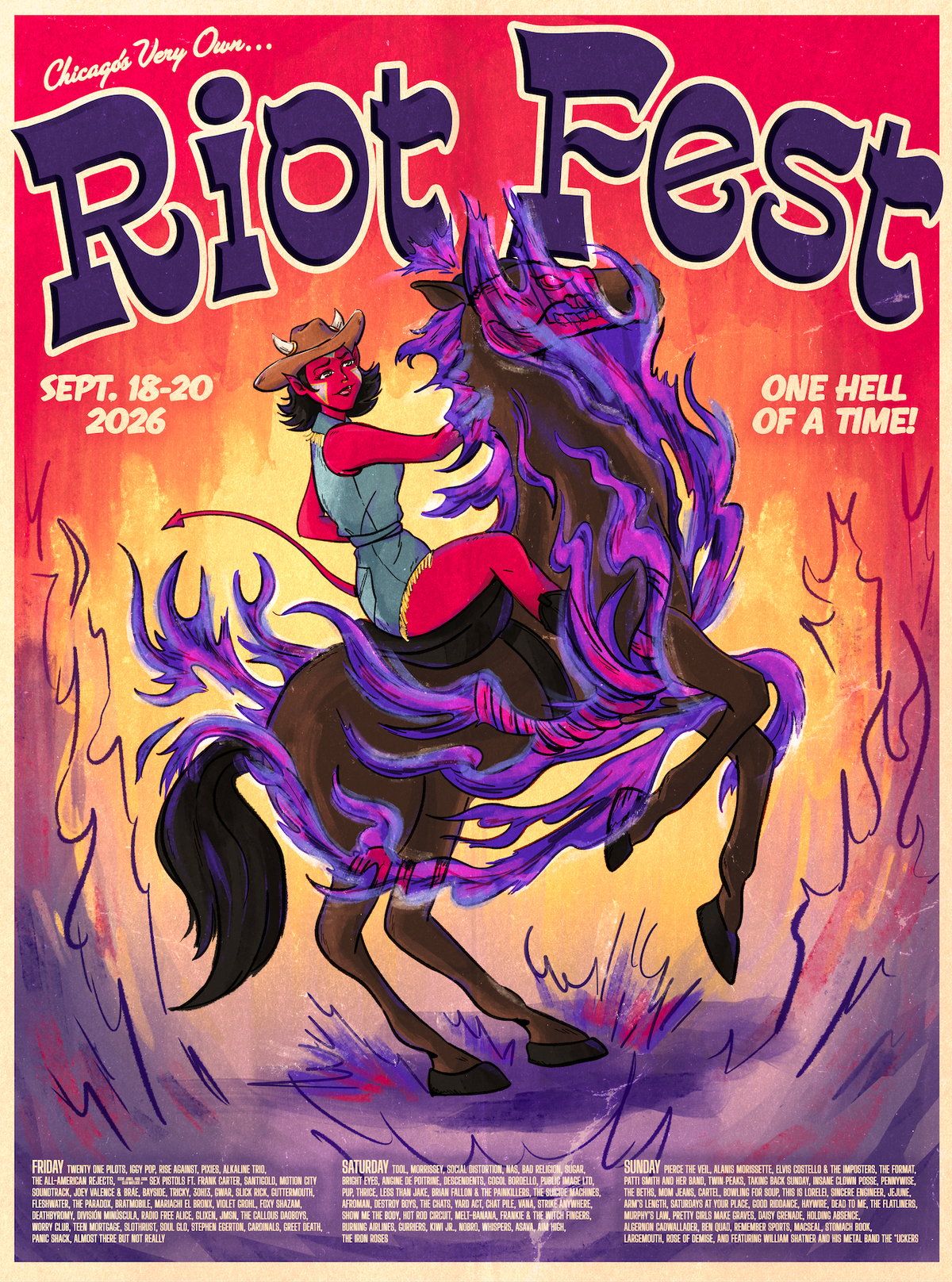 2026 Devil Cowgirl Lineup Poster
