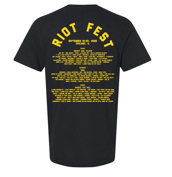 2026 Yellow Text Lineup Tee